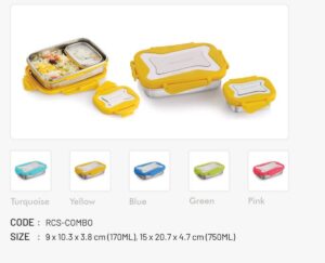 Steel Lock RCSCombo Container 170+750 Ml