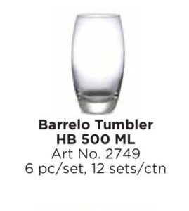 Roxx 2749 Barrelo Tumbler Hb 500 Ml