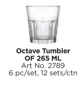 Roxx 2789 Octave Tumbler Of 265 Ml