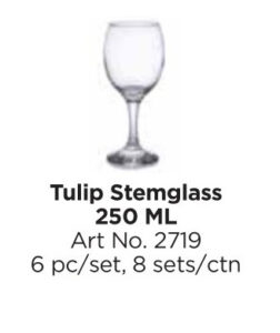 Roxx 2719 Tulip Stemglass 250 Ml