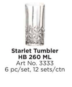 Roxx 3333 Starlet Tumbler Hb 260 Ml