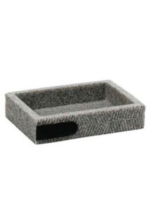 OB Soap Dish Alvina 820112 Silver With Black