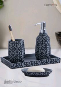 OB Bath Set Vibe 4054 Grey Black