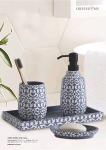 OB Bath Set Vibe 4054 White Grey