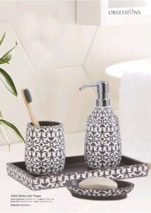 OB Bath Set Vibe 4054 White Taupe