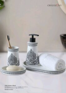 OB Bath Set Vibe 4056 White Black