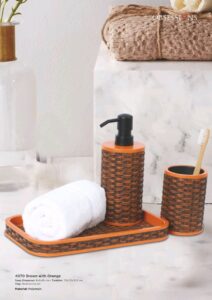 OB Bath Set Vibe 4070 Brown Orange