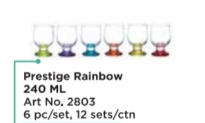 Roxx 2803 Prestige Rainbow Tumbler 240 Ml