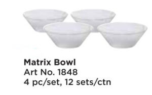 Roxx 1848 Matrix Bowl 4 Pcs Set