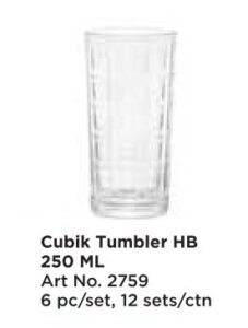 Roxx 2759 Cubik Tumbler HB 250 Ml