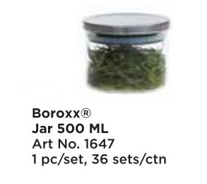 Roxx 1647 Borrox Jar 500 Ml