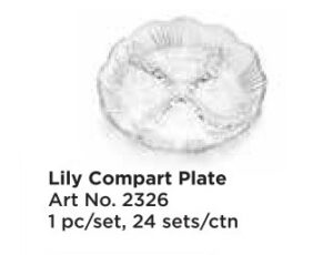 Roxx 2326 Lily Compart Plate