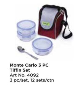 Roxx 4092 Monte Carlo 3Pcs Tiffin Set