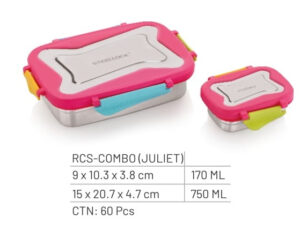Steel Lock Smart RCS Combo (Juliet) Steel Lid Container