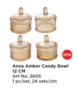 Roxx 2605 Anna Amber Candy Bowl 12 Cm