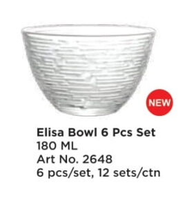 Roxx 2648 Elisa Bowl 6 Pcs Set 180 Ml