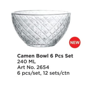 Roxx 2654 Camen Bowl 6 Pcs Set 240 Ml