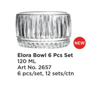 Roxx 2657 Elora Bowl 6 Pcs Set 120 Ml