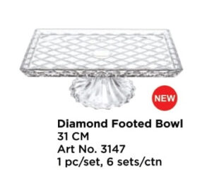 Roxx 3147 Diamond Footed Bowl 31 Cm