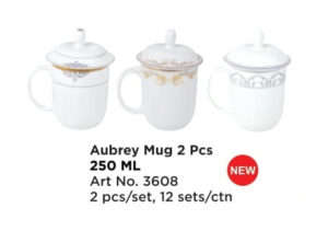 Roxx 3608 Aubrey Mug 2 Pcs 250 Ml