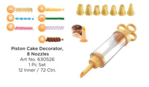 Tescoma 630526 Piston Cake Decorator 8 Nozzies 1 Pc Set