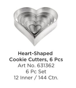 Tescoma 631363 Heart-Shaped Cookie Cutter 6 Pc Set