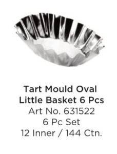 Tescoma 631522 Tart Mould Oval Little Basket 6 Pc Set