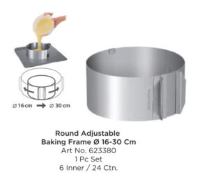Tescoma 623380 Round Adjustable Baking Frame 16-30 Cm 1 Pc Set