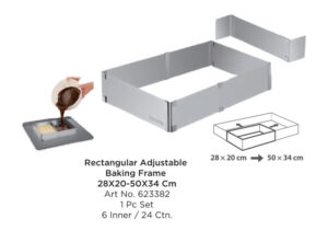 Tescoma 623382 Rect Adjustable Baking Flame 28x20, 50x34 Cm Pc Set