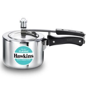 Hawkins Triply 2 Litre Classic Pressure Cooker, Triply Stainless Steel Induction Inner Lid Cooker, Small Cooker, Best Cooker, Silver (SSTCL20)
