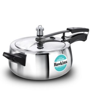 Hawkins 3.5 Litre Triply Contura Pressure Cooker, Triply Stainless Steel Induction Cooker, Contura shaped Cooker, Best Cooker, Silver (SSTCO35)