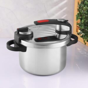 Vinod Stainless steel Nutrimax Pressure Cooker 5.5 Litre | Sas Technology | Spillage Control, Unique Lid, Auto Lock, Visual Indicator | Induction And Gas Base | Isi Certified | 5 Years Warranty