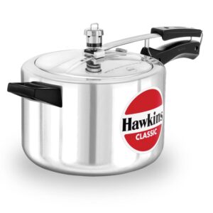 Hawkins Classic Inner Lid Aluminium Pressure Cooker (Tall), 8 Litre, Silver (CL8T)