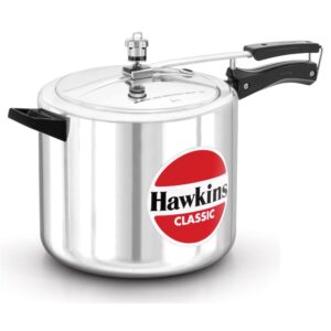 Hawkins Classic Aluminium Inner Lid Pressure Cooker, 10 Litre, Silver (CL10)