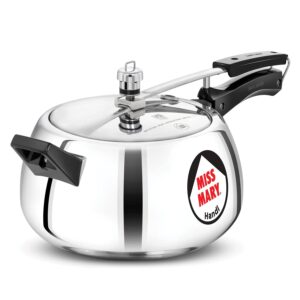 Hawkins 5 Litre Miss Mary Handi Pressure Cooker, Inner Lid Cooker, Silver (MMH50) Aluminium