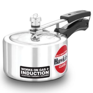 Hawkins 1.5 Litre Classic Pressure Cooker, Induction Inner Lid Baby Cooker, Pan Cooker, Best Cooker, Silver (ICL15)